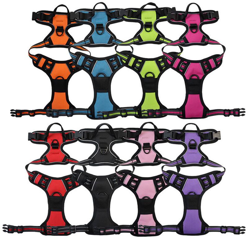 Adjustable Dog Harness Vest Comfortable Durable With Reflective Strip Outdoor Walks Suitable For Small Large Dog Pet Accessories