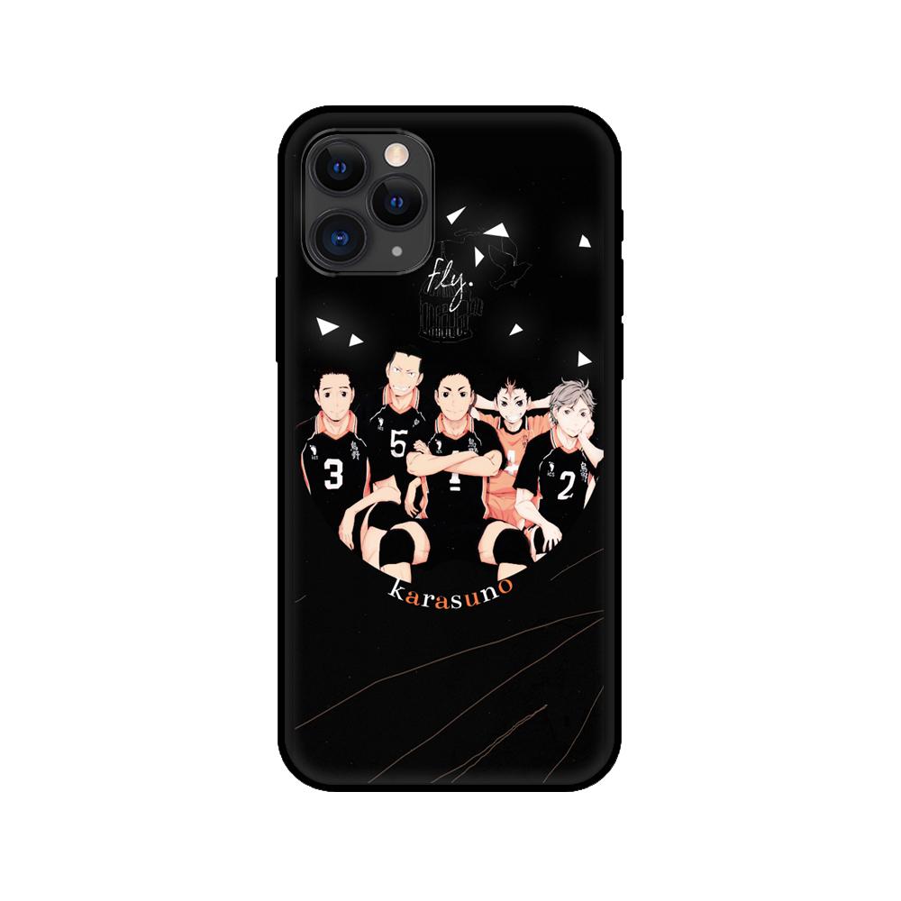 Черный чехол из ТПУ для iPhone 5 5s se 2020 6 6s 7 8 plus x 10 XR XS 11 12 mini pro MAX задняя крышка Мия Ацуму Хайкю