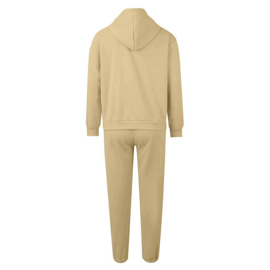 Женский однотонный спортивный комплект с капюшоном и длинными рукавами, домашние брюки, комплект для бега