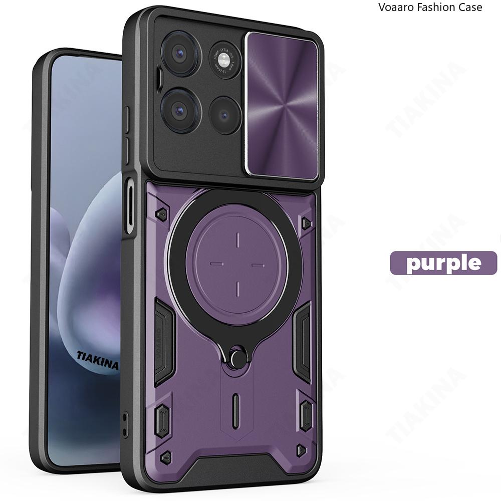 Rotate Slide Lens Armor Funda for Motorola Moto G67 Power 5G India Case for Motorola G67 Power 5G Case Magnetic Ring Stand Cover