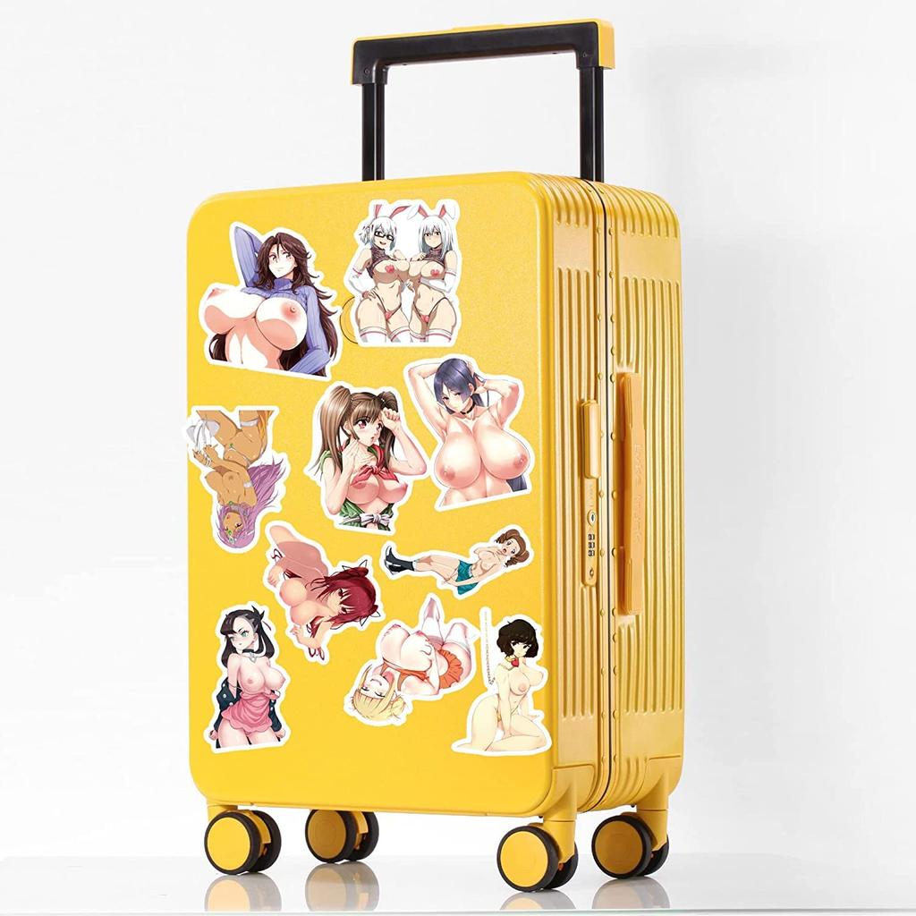 100 шт. наклейки для девушек-аниме, наклейки для девушек-кроликов для бутылки с водой, ноутбука, автомобиля, гидрофляги, телефона, гитары, скейтборда, компьютера, жены-хентай, виниловые наклейки