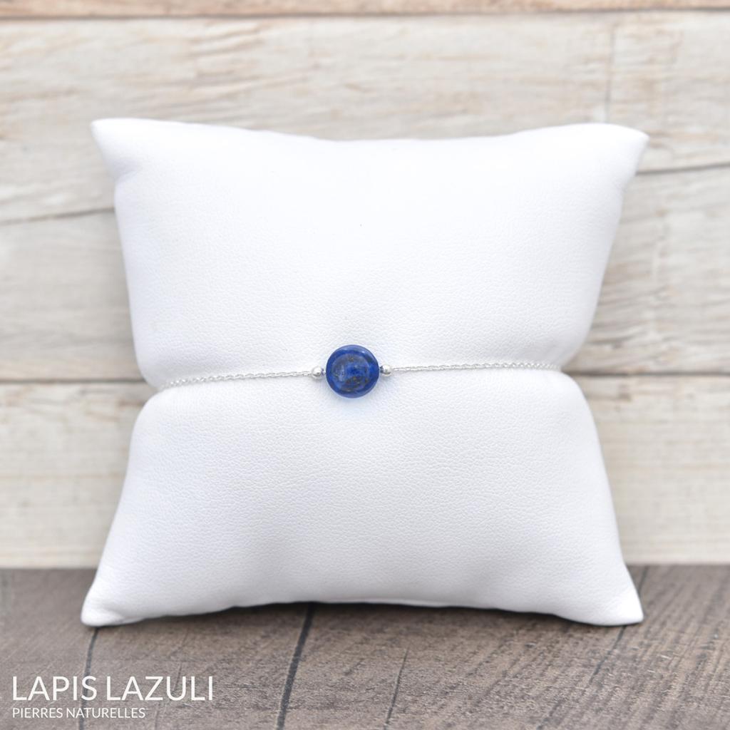 Les Trésors De Lily [R5982] - Handcrafted Silver Set 'Mineralia' Silver Lapis Lazuli - 10 and 8 Mm (necklace & Bracelet)