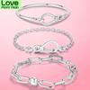 New Pulseira Silver Color Original Me Bracelet Women Fit Brand Me Charm Beads Fashion Diy Jewelry Making For Women Gift