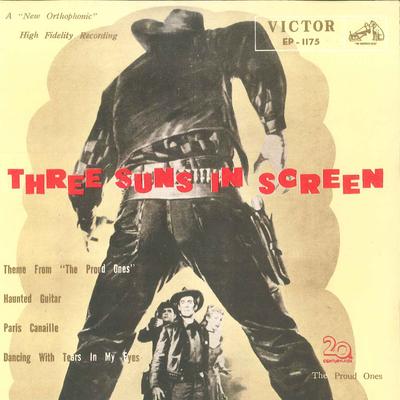 7-дюймовая пластинка THREE SUNS Three Suns In Screen Paris Canail EP1175 VICTOR Японские Саундтреки Мюзиклы Б/у
