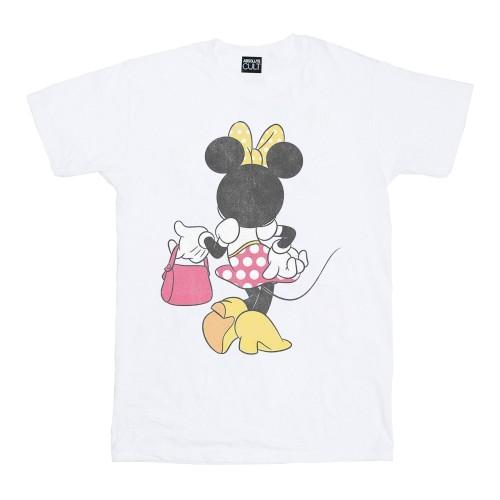 Disney Womens/Ladies Minnie Mouse Back Pose Cotton Boyfriend T-Shirt