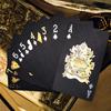 Покер Пластик Водонепроницаемая Креативная Золотая Черная Золотая Фольга Игральные Карты Настольная Игра Моющаяся Пластиковая Колода Карты Покер