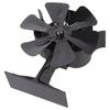 Eco-friendly 2-in-1 Fireplace Fan 6-Blade Chimney Fan without Power Heat Powered Stove Fan Low Noise for Wood Log for Bu
