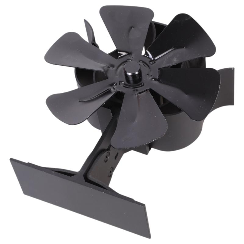 Eco-friendly 2-in-1 Fireplace Fan 6-Blade Chimney Fan without Power Heat Powered Stove Fan Low Noise for Wood Log for Bu