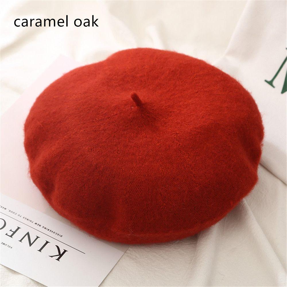 Women Wool Beret Hats Winter French Hat Girls Solid Color Fashion Autumn Winter Beret Hat For Women Flat Cap Hat Felt Berets