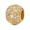 New Gold Sparkling Pattern Celestial Star Beads Charm Fit Original Fashion Bracelet Diy Jewelry For Women