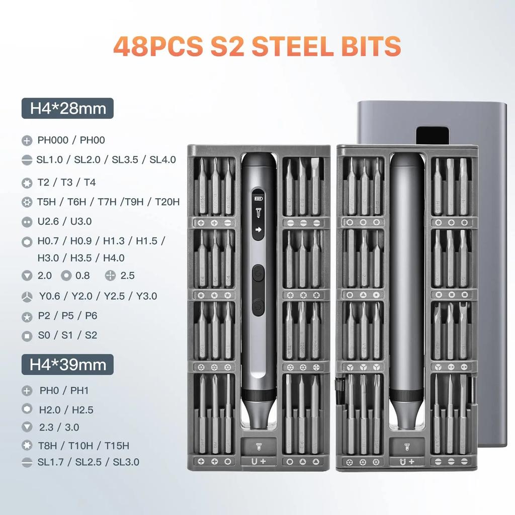 51 In 1 Precision Electric Screwdriver Set Multifunctional Power Tool Fast Charging Magnetic Bits for iPhone Laptop Watch PC