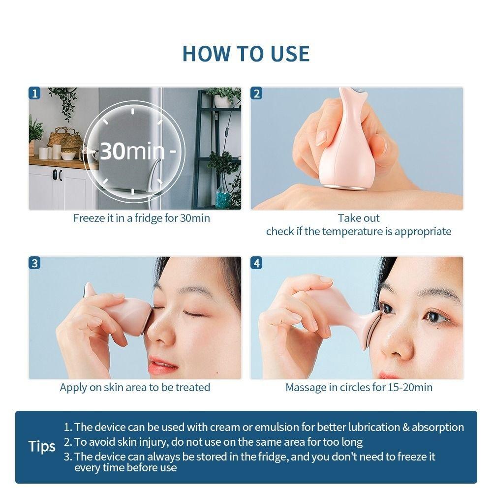 Удалитель мешков под глазами Инструмент для ледяного массажа Подтягивает кожу Ледяной компресс Бьюти-девайс Инструмент для ухода за кожей