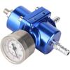 Fuel Pressure Regulator, Aluminum Alloy Universal Adjustable FPR Fuel Pressure Regulator with Pressure Gauge Hose 0-140psi Adjustable