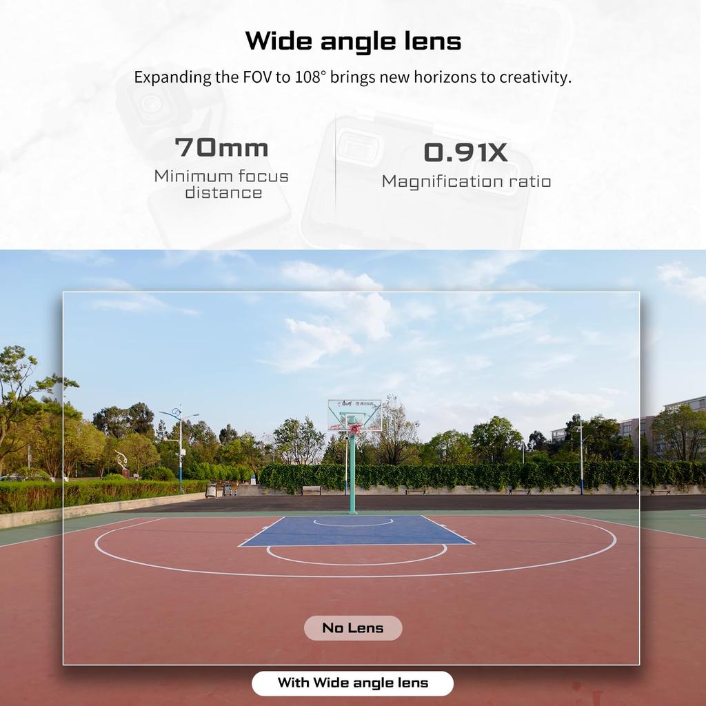 Freewell Lens ND Filter Kit for DJI OSMO Pocket Includes Micro Anamorphic Blackout Shutter Speed Adjustment & 3, ND8, ND32, ND128, Lens, Wide-Angle