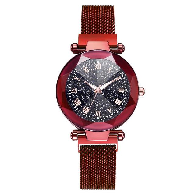 Reloj Mujer женские модные часы со звездным небом для женщин платье магнитная пряжка сетчатый ремень кварцевые часы Zegarek Damski