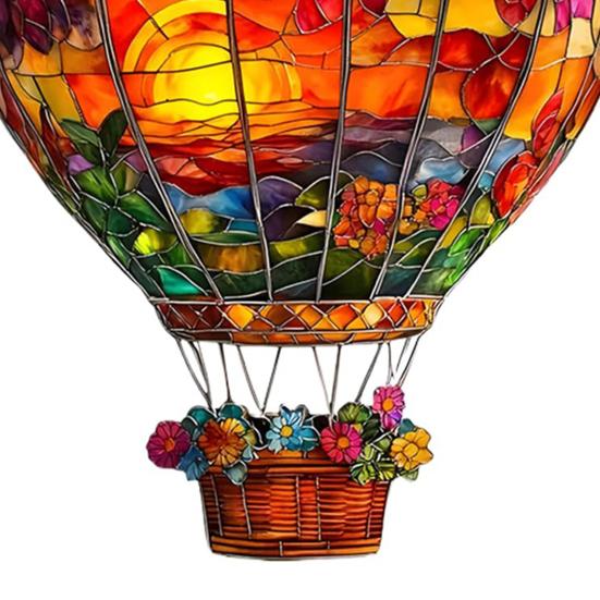 1/2Pcs Hot Air Balloon Sun Catcher Tough Acrylic Sunlight Reflection Catcher Room Decor