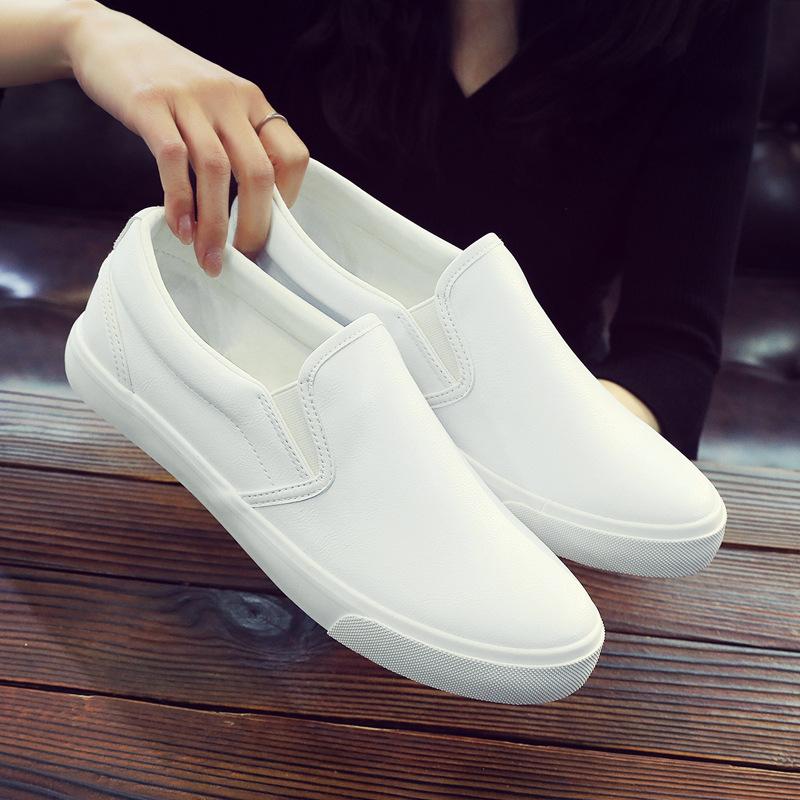 New Spring Autumn Breathable Waterproof Men's Women's Microfiber Work Shoes One Foot Pedal Lazy Shoes Wear-resistant Sneakers