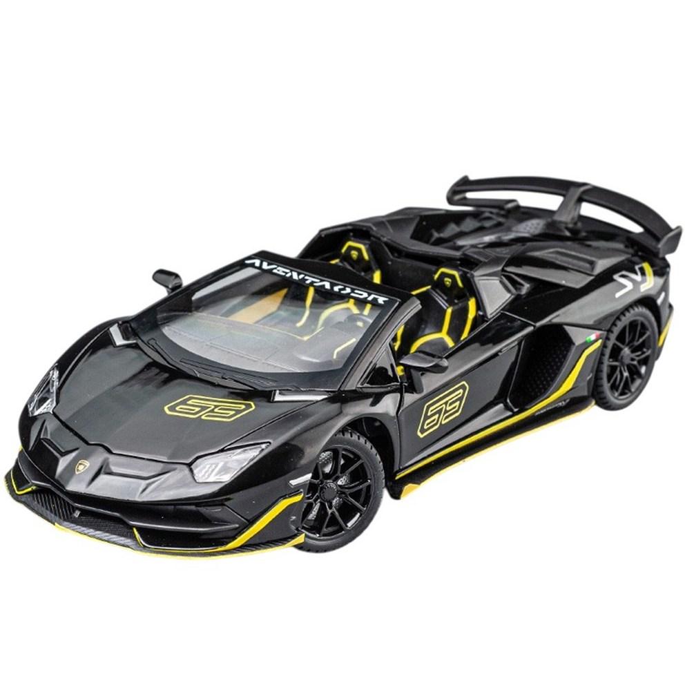 Lamborghini Aventador SVJ 63 1:24 Scale Die-Cast Metal Model Car - Black Collectible Display Figure