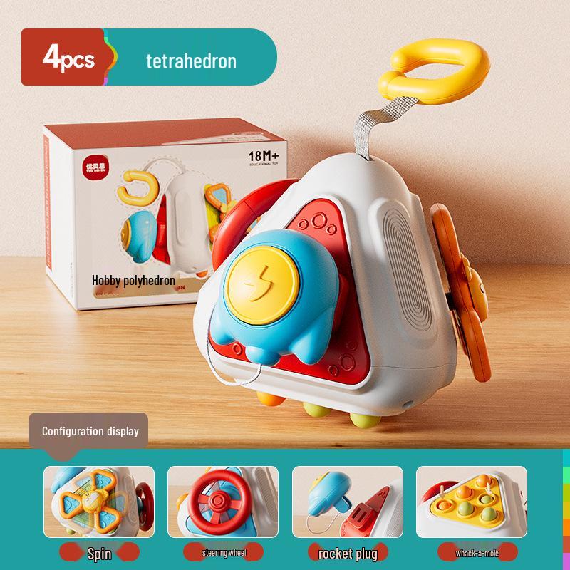 Монтессори Бизи Бокс с шариками: Развивающий кубик для распознавания форм для детей 1-2 лет