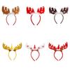 Рождественская повязка на голову с рогами, милый обруч для волос, повязка на голову для детей и взрослых, Рождественская повязка на голову с лосем, повязка на голову с рогом оленя, аксессуары для волос