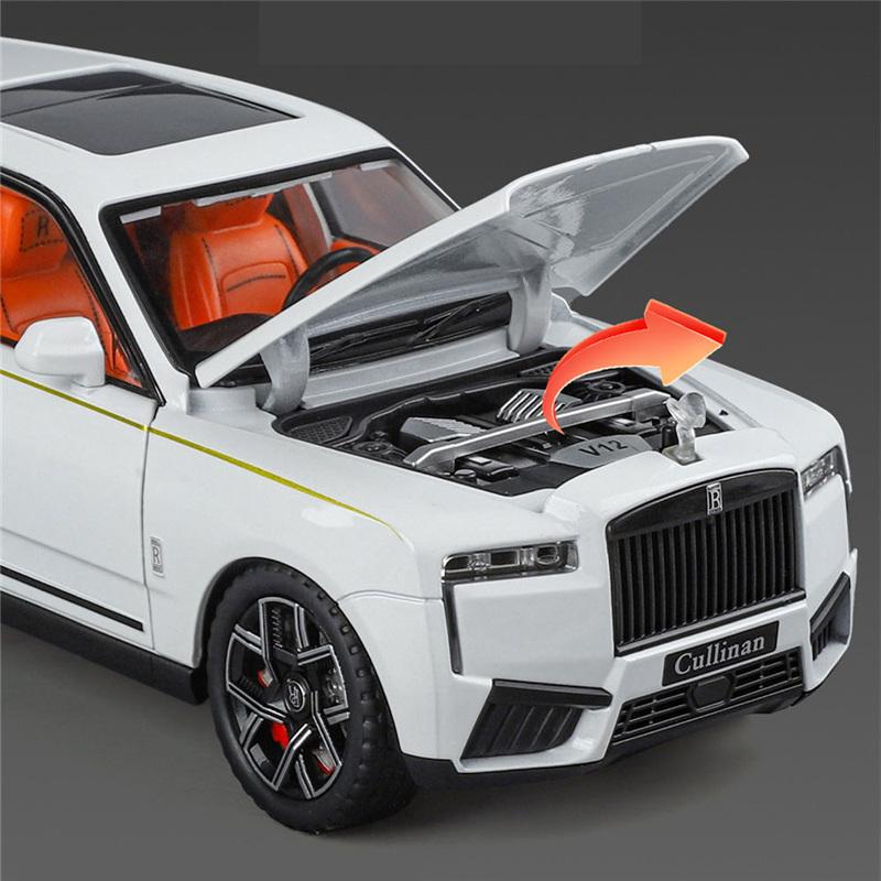 1/24 2025 Rolls Royce Внедорожник Cullinan Сплав Роскошный Модель Автомобиля Литье под Давлением Металлическая Игрушечная Машина Транспортные Средства Модель Звук Свет Симуляция Подарок для Детей