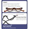 2 Pack Vintage Reading Glasses Round Durable Readers 99% Blue Light Blocking Half Frame Computer Women Men Cheaters