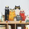 Креативные мультяшные наклейки на стену с котятами для украшения и благоустройства гостиной и столовой