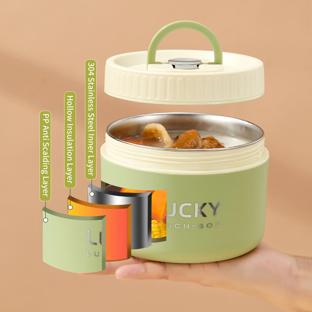 Портативный герметичный термоконтейнер для обеда для детей, складной, для микроволновой печи, из нержавеющей стали 304, изолированный пищевой контейнер