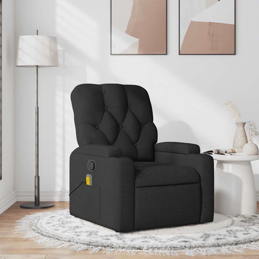 Massage Chair Black Fabric