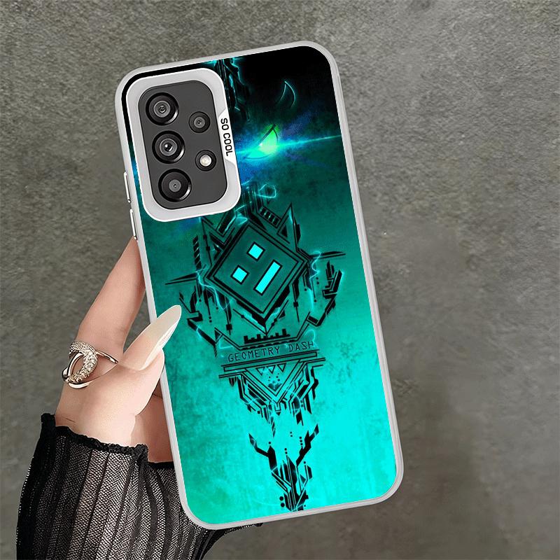 Geometry Dash Game Soft Phone Case for Samsung A17 A16 A15 A14 A13 A57 A56 A55 A54 A53 A37 A36 A35 A34 A33 A26 A25 A24 A23 A52