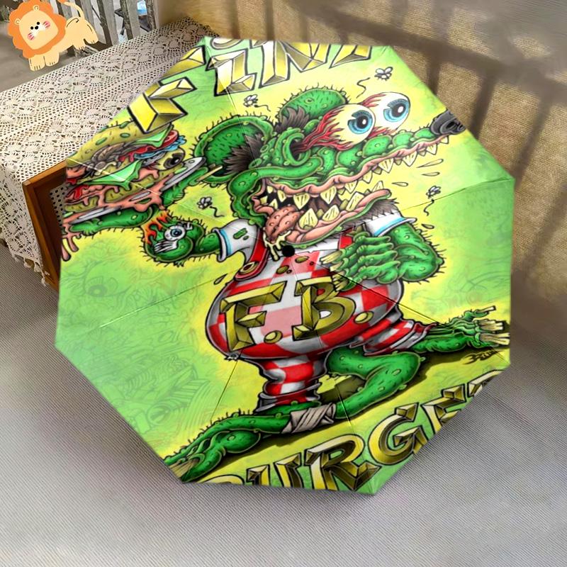 Rat Fink: Wild Ride Folding umbrella Suitable for all seasons Portable light printing Sun umbrella