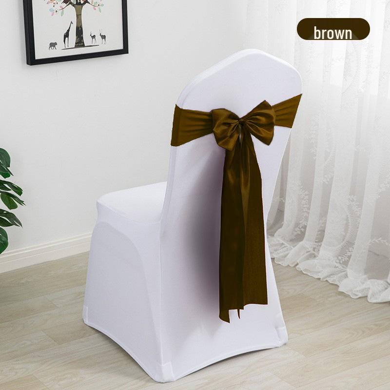 Elegant Wedding Ribbon Chair Cover Decoration
