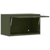Wall Mounted Garage Cabinet with Gas Spring Door Olive Green