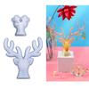2x Christmas Elk Silicone Mould Deer Casting Molds Ornament Desktop Decorative Plaster Molds for Holiday Decorations