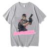 Leon Kennedy Tee Summer Short Sleeve Loose Male Tshirts Unisex Streetwear Pure Cotton Fashion Design Graphic Merch Tops Clothes