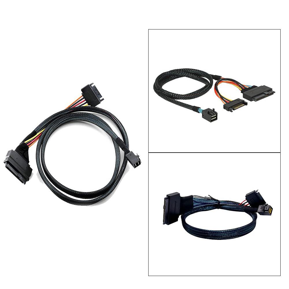 Кабель SFF-8639 68P Прямой + PWR к SFF-8643 36P Mini SAS U.2 Для 2.5 NVMe SSD