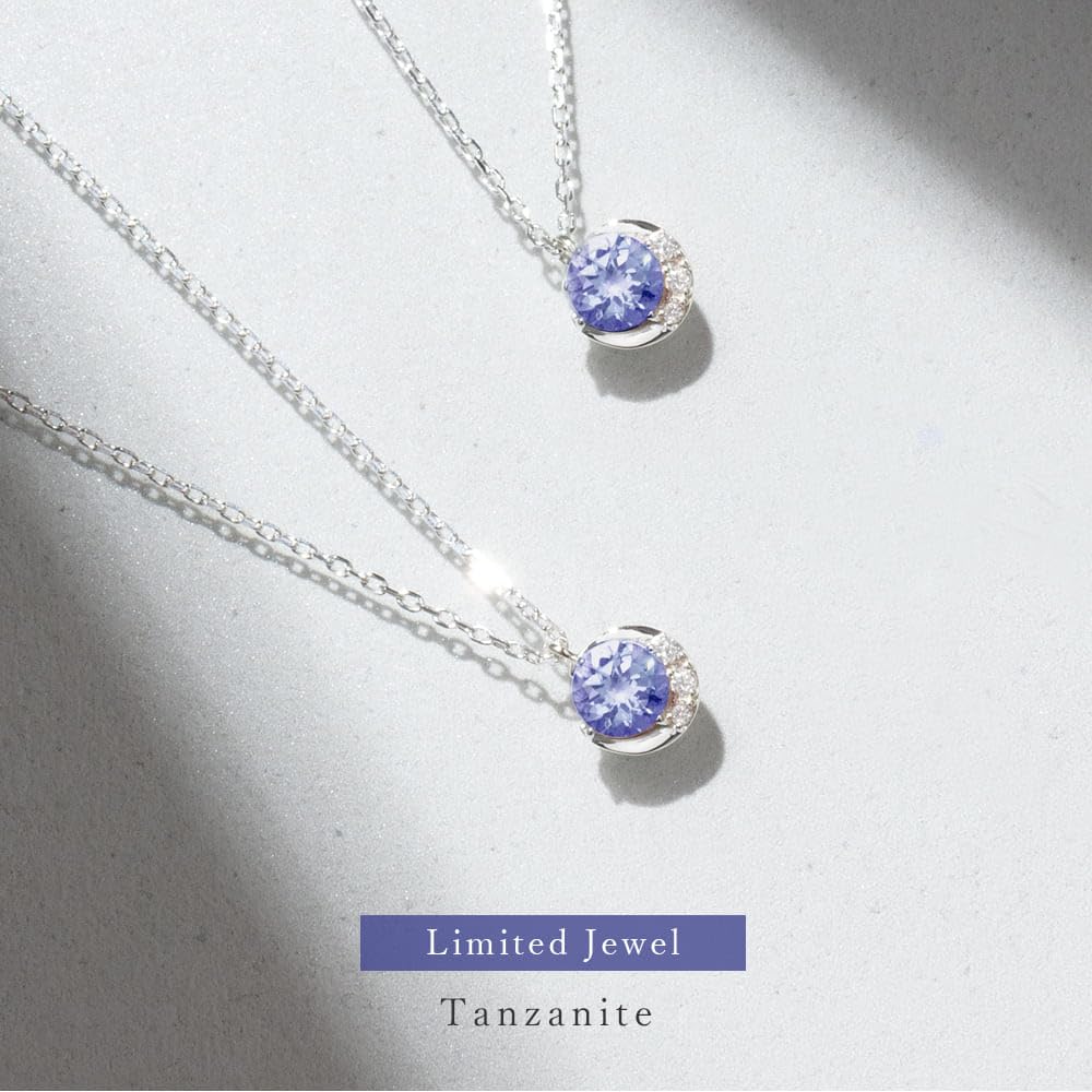 Изящное ожерелье с подвеской в виде полумесяца из натурального серебра [Mirai Angel] для женщин [MIP11003] (Танзанит)