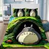 Anime Duvet Cover Pillowcase Bedding Set T-TotoroS Kawaii Adult Boy Girl Bedroom Decoration Children Single Double Large Size