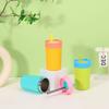 304 Stainless Steel Straw Insulated Cup Office Portable Coffee Cup Outdoor Portable Straight Cup Colored Straw Cup Wholesale