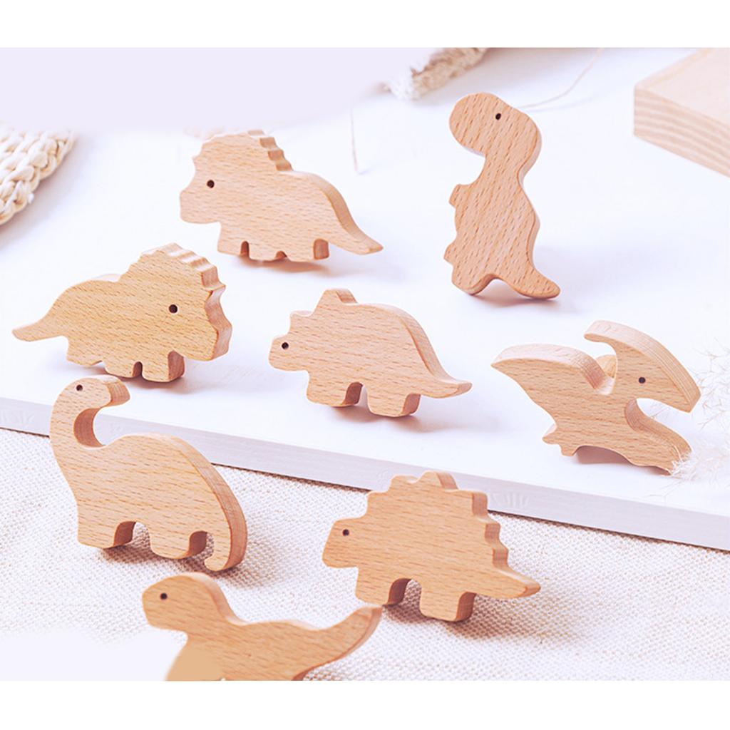 2 шт. Ручка для дверцы шкафа Прочный деревянный крючок в виде животного Рейлинг для подвешивания сумок, шляп, ключей, Принадлежности для организации дома