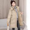 Winter New Down Cotton-padded Clothes Women's Medium and Long Loose Bread Clothes Korean Version Hooded Cotton-padded Jacket Tide