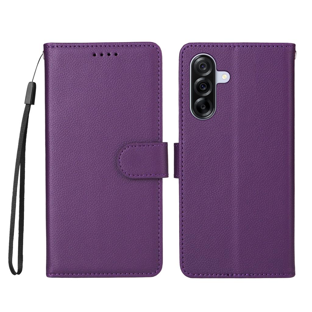 For Samsung Galaxy A36 5G Case RFID Blocking 3 Card Slots PU Leather Phone Cover with Wrist Strap