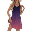 Women's Casual Sundress With Pockets Summer Boho Beach Dress T-Shirts Dress V Neck Loose Tank Dresses