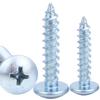 Синие и белые оцинкованные закаленные саморезы с большой плоской головкой, головкой-зонтиком и грибовидной головкой размеров M4/M5/M6.