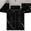 4Pcs Black (Dark Coffee) Self Adhesive Floor Decals Marble Tile Stickers  for Stairs