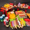 Simulation BBQ Play House Checkler Fruit Set Children's BBQ Kitchen Food Toys