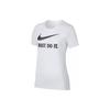 Футболка женская повседневная спортивная с круглым вырезом и коротким рукавом с логотипом и буквами, белая 889404-100