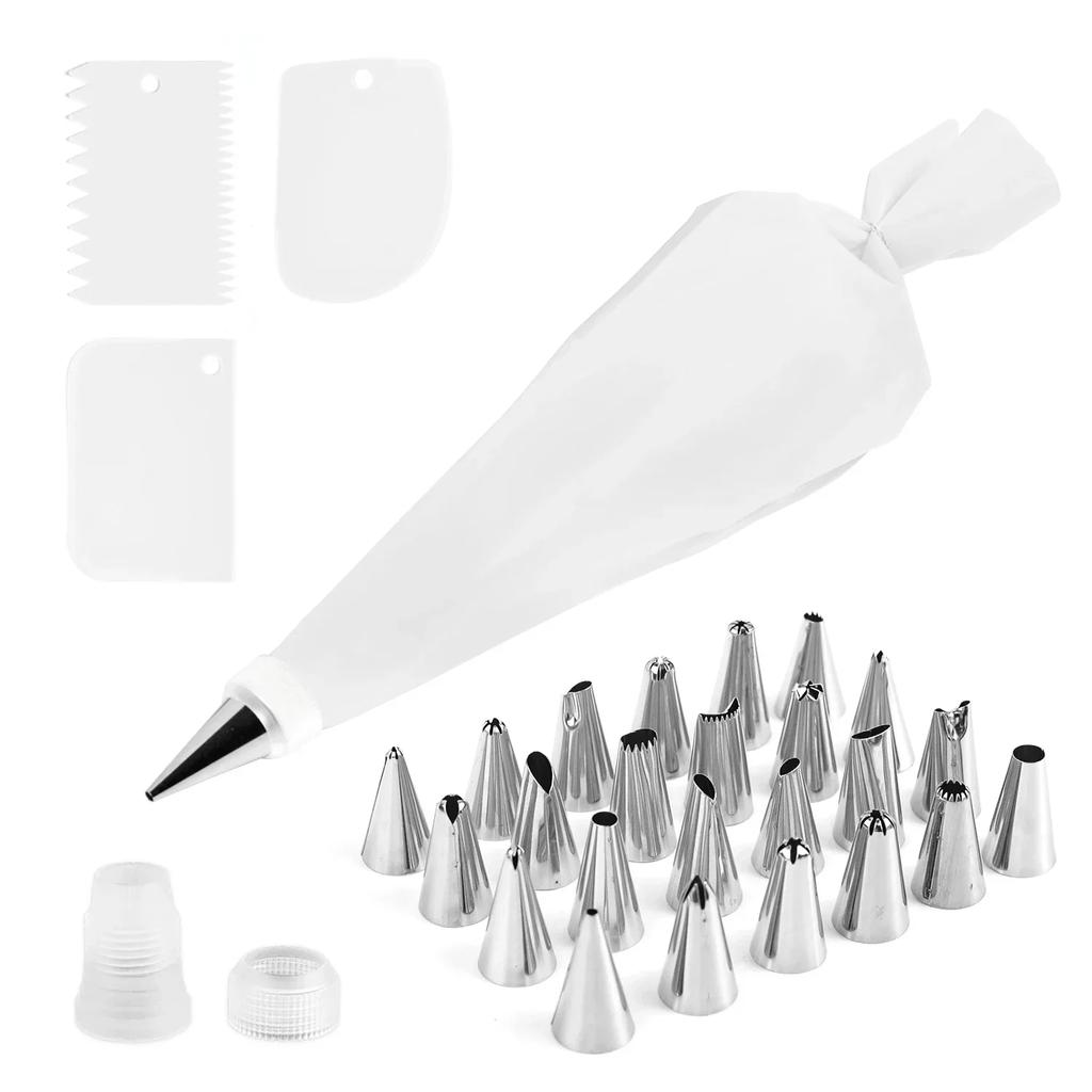 Многоразовые кондитерские мешки с наборами насадок для украшения тортов, аксессуары для кондитерских мешков, кухонных кондитерских изделий, кондитерской глазури для торта, крема для украшения