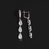 Bolaijewelry Серьги из стерлингового серебра 925 пробы с натуральным красочным опалом, красивые настоящие драгоценные камни, изысканные украшения, предназначенные для женщин
