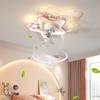Новый детский потолочный светильник с вентилятором для комнаты принцессы, самолет для спальни мальчиков и девочек, кабинет, люстра с вентилятором, освещение